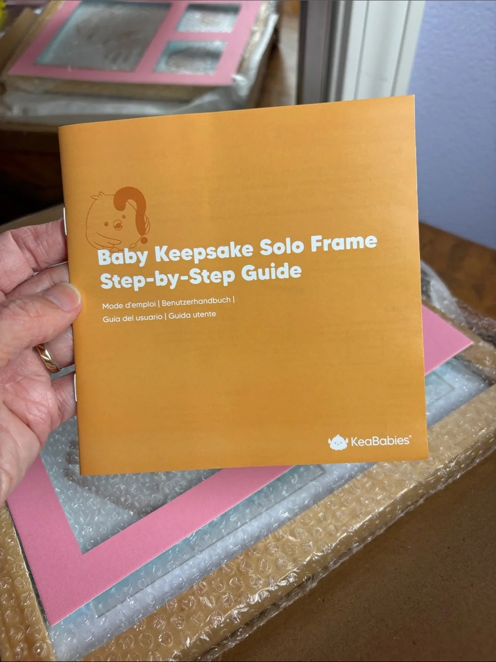 KeaBabies Solo Baby Handprint & Footprint Keepsake Frame — Wooden
